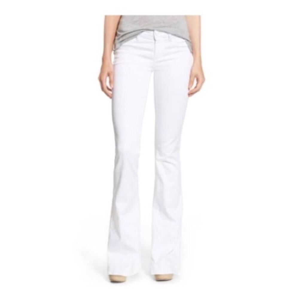 Paige Lou Lou Flared Jeans in Ultra White  Size 26 (Tailored Inseam) 🤍✂️☁️